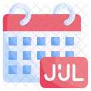 Mes de julio  Icono