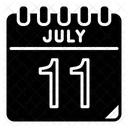 July 11 July Calendar Day Icon