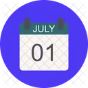 July Calendar Date Icon