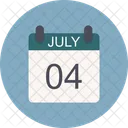 July Calendar Date Icon