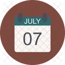 July Calendar Date Icon