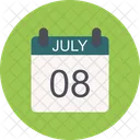 July Calendar Date Icon