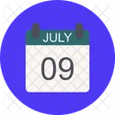 July Calendar Date Icon