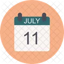 July Calendar Date Icon