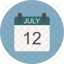 July Calendar Date Icon