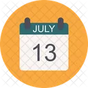 July Calendar Date Icon