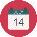 July Calendar Date Icon