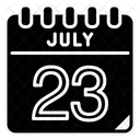 July 23 July Calendar Day Icon