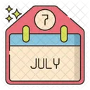 July Calendar Day Icon