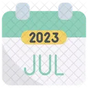 July 2023 Calendar Symbol