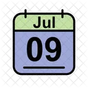 July Calendar Date Icon