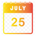 June July Calendar Gradient Icon