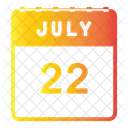 June July Calendar Gradient Icon