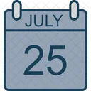 July Calendar Date Icon