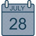 July Calendar Date Icon