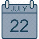 July Calendar Date Icon