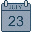 July Calendar Date Icon