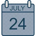 July Calendar Date Icon