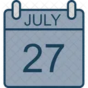 July Calendar Date Icon