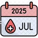 July Calendar Time Icon