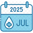 July Calendar Time Icon