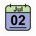 July Calendar Date Icon