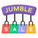Jumble Sale Jumble Shopping Sale Sale Bags Icon