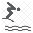 Jump Diving Sport Icon