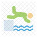 Jumped Swimming Water Icon