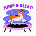 Jumping Goat Enjoying Pet Icon