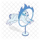 Jumping Tiger Fire Ring Tiger Icon