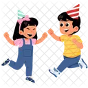 Jumping With Joy Kids Birthday Icon