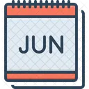 Junio Mes Fecha Icono
