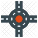 Junction Square Intersection Map Navigation Icon