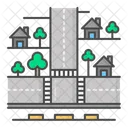 Junction Road Three Way Junction T Junction Icono