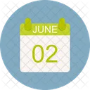 June Calendar Date Icon