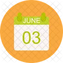 June Calendar Date Icon