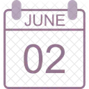 June Calendar Date Icon