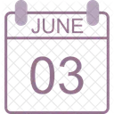 June Calendar Date Icon