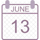 June Calendar Date Icon