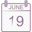 June Calendar Date Icon