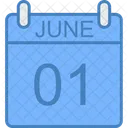 June Day Calendar Icon