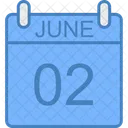 June Day Calendar Icon