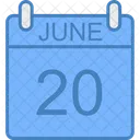 June Day Calendar Icon