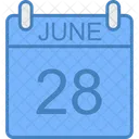 June Day Calendar Icon