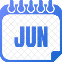June Jun Month Of June Icon