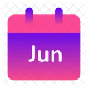 June Calendar Date Icon