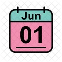 June Calendar Date Icon