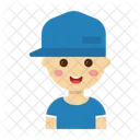 Junge Charakter Cartoon Icon