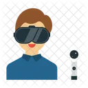 Junge mit VR-Brille  Symbol